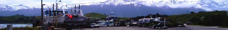 Carpark at a boat ramp with mountains in the distance, New Zealand
